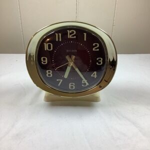 Westclox Big Ben Alarm Clock Wind Up Gold Tone Luminous Dial Glow Hands